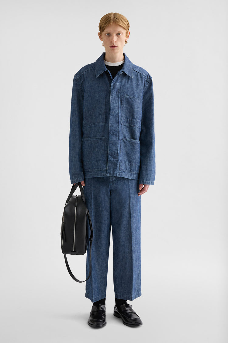 jil sander cotton chambray blouson for men