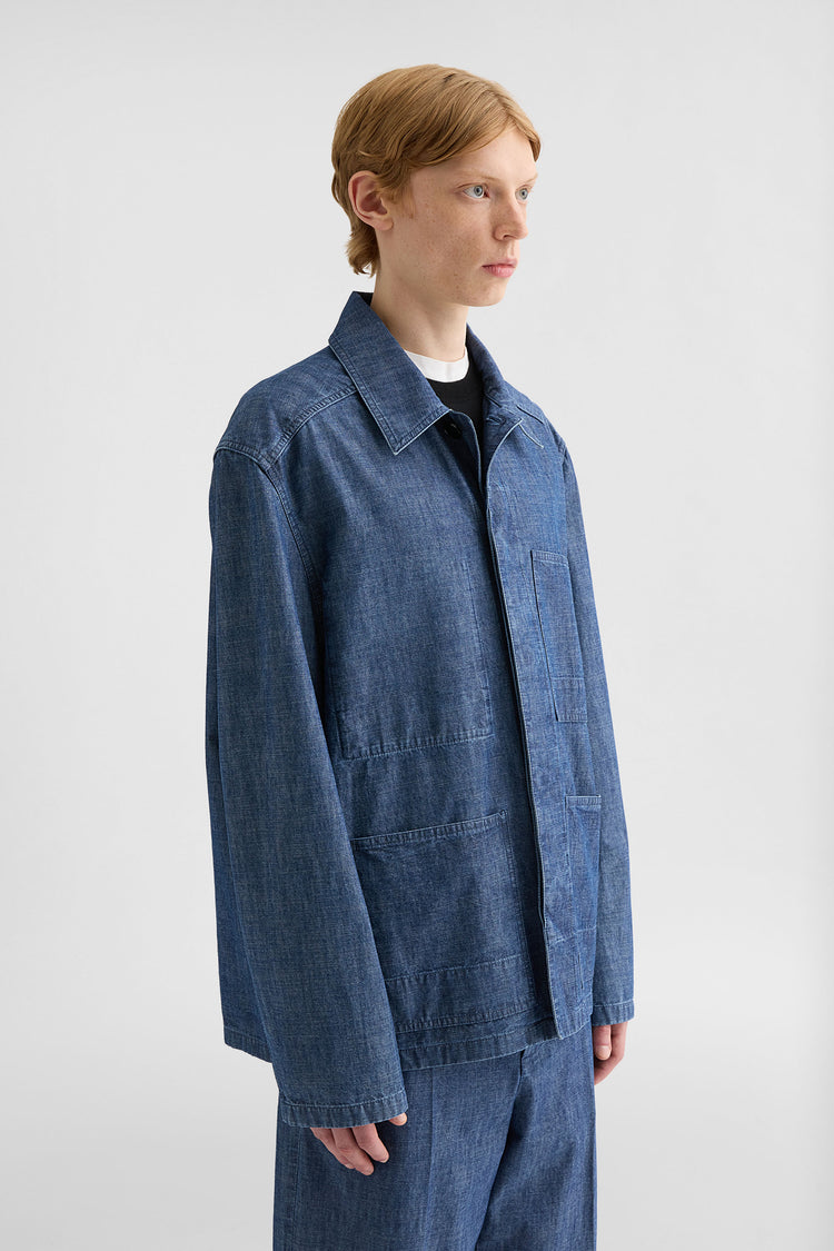 jil sander cotton chambray blouson for men