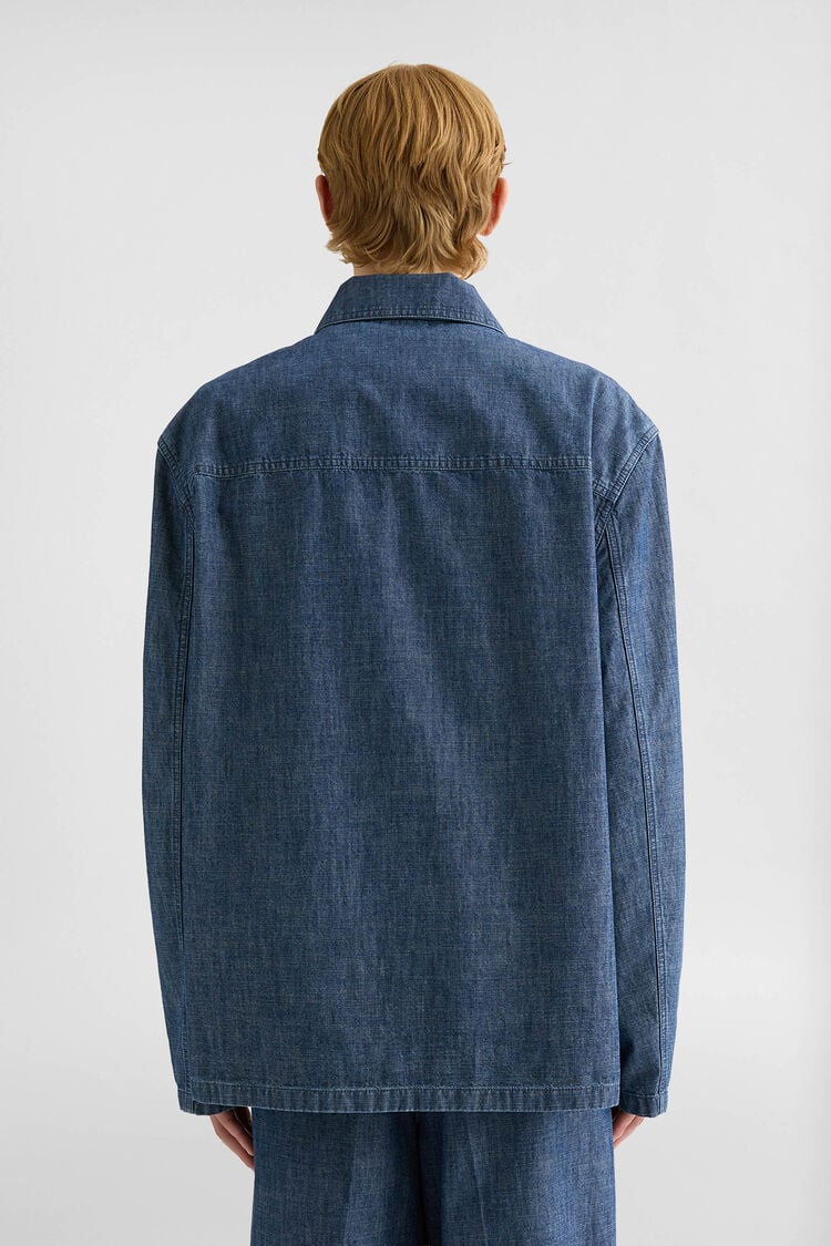 jil sander cotton chambray blouson for men