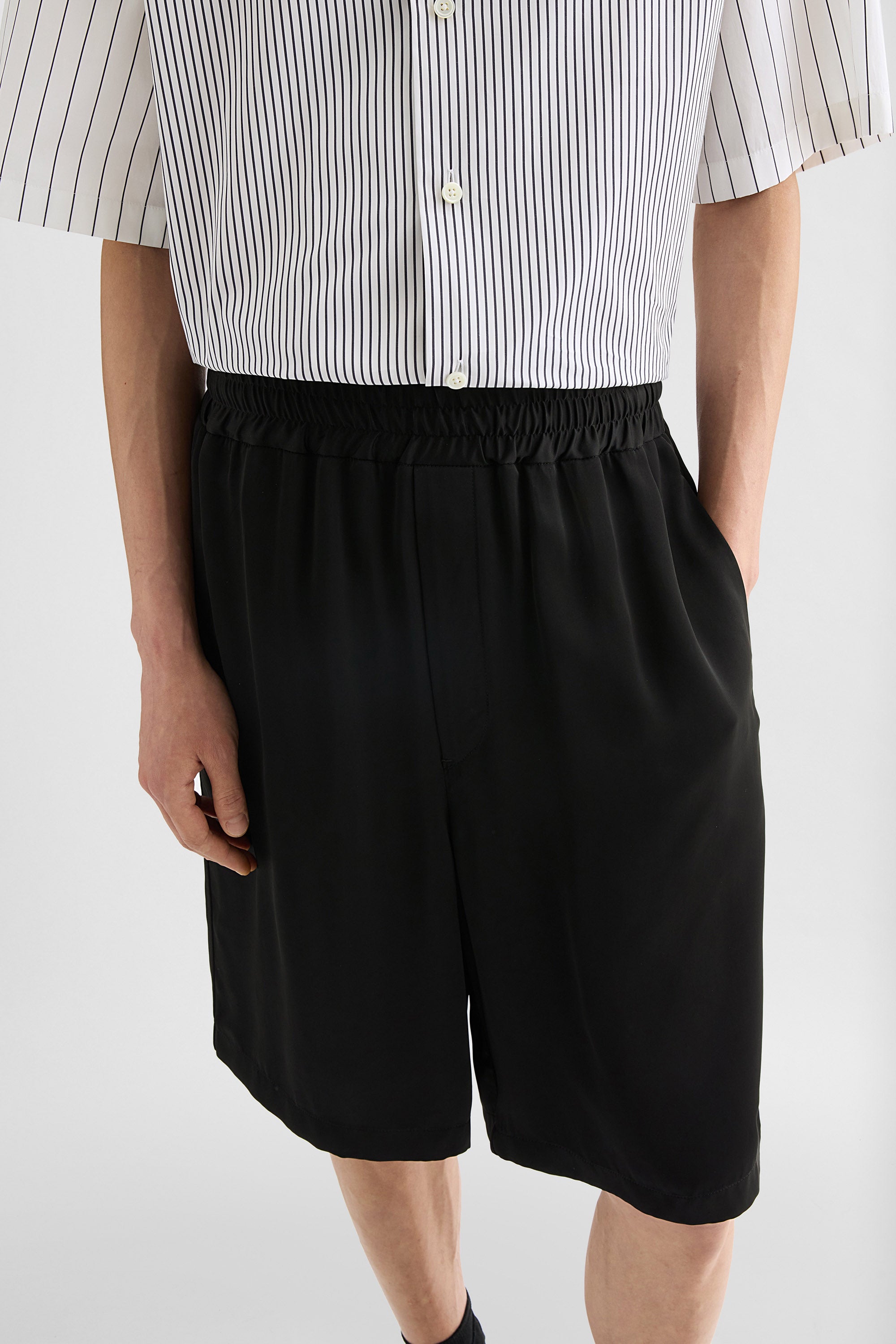 jil sander fluid viscose shorts for men