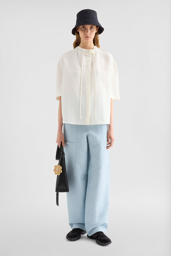 jil sander linen blend shirt for women