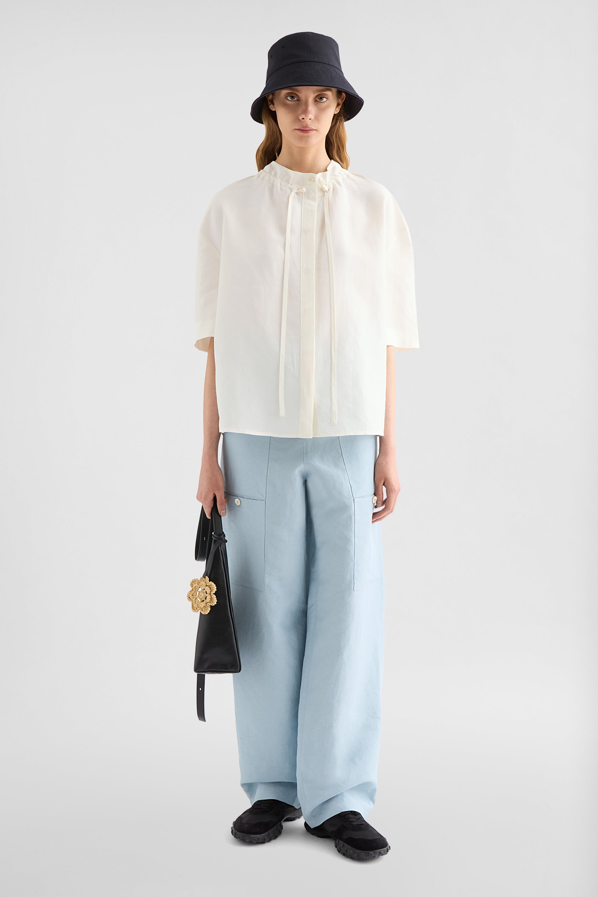 jil sander linen blend shirt for women