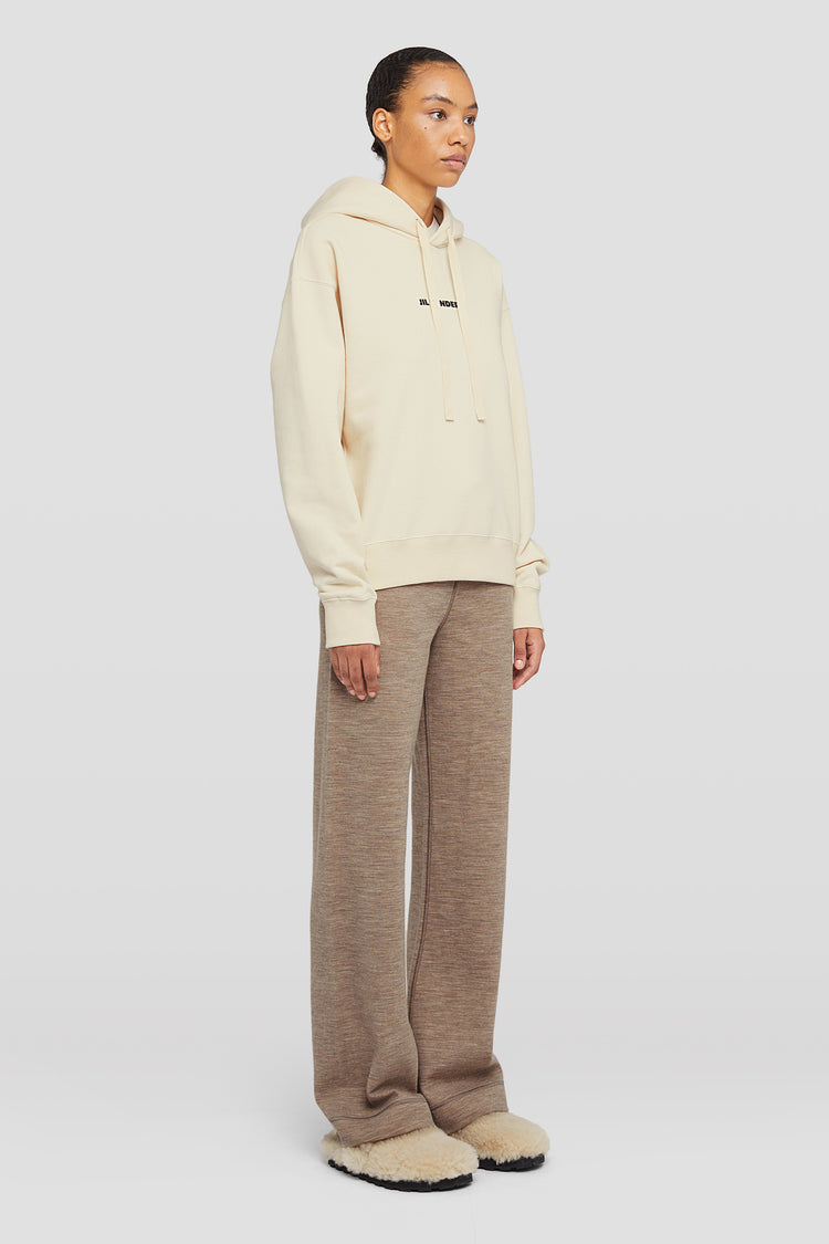 jil sander hooded logo sweatshirt for women