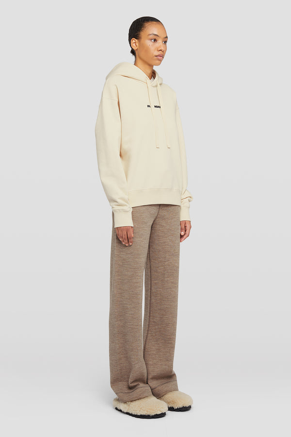 jil sander hooded logo sweatshirt for women