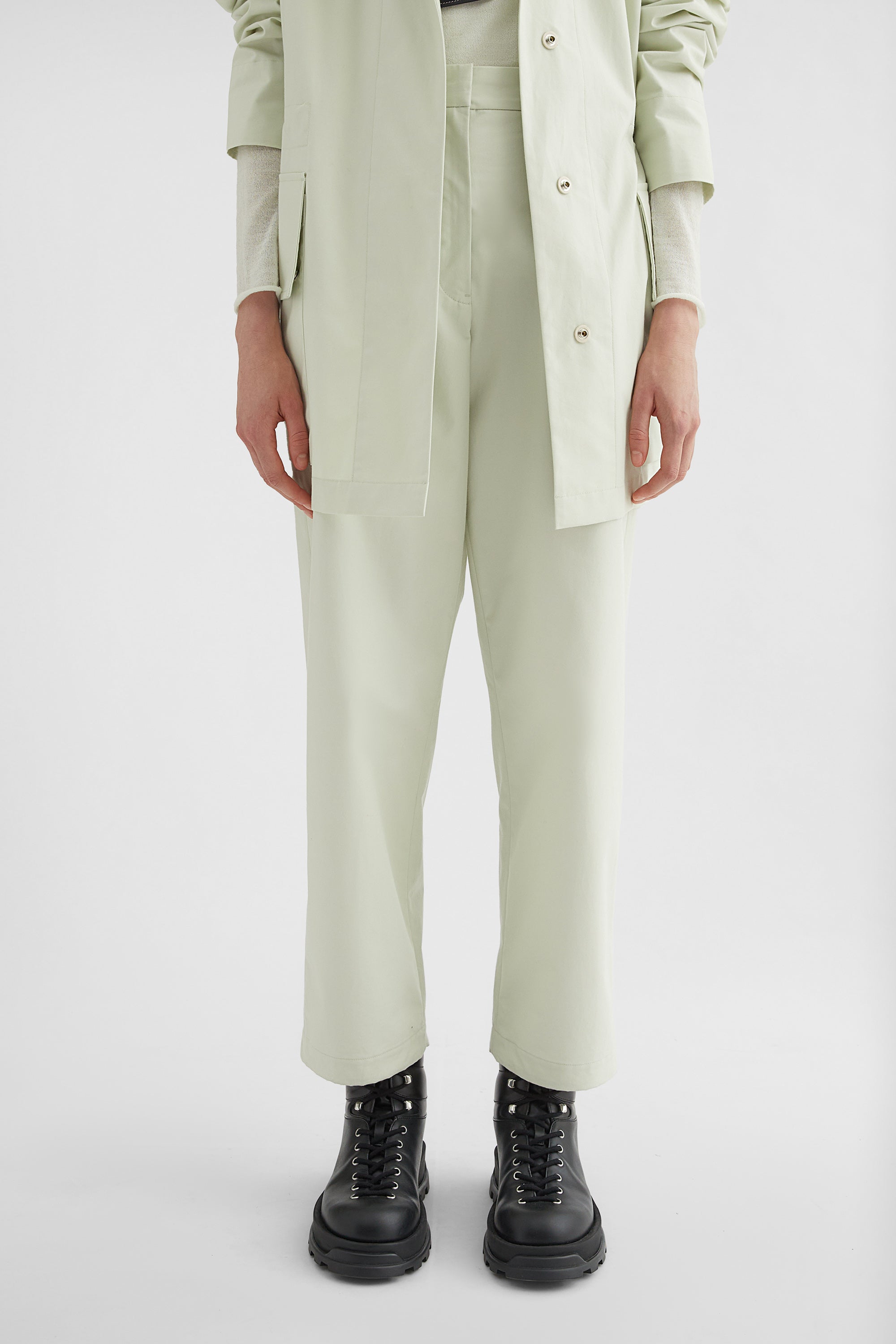 jil sander cotton tapered trousers for women