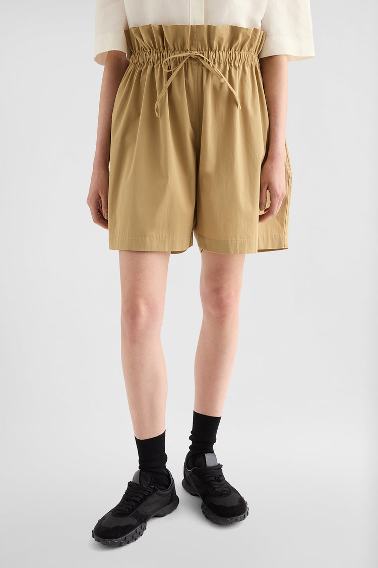 jil sander cotton poplin shorts for women