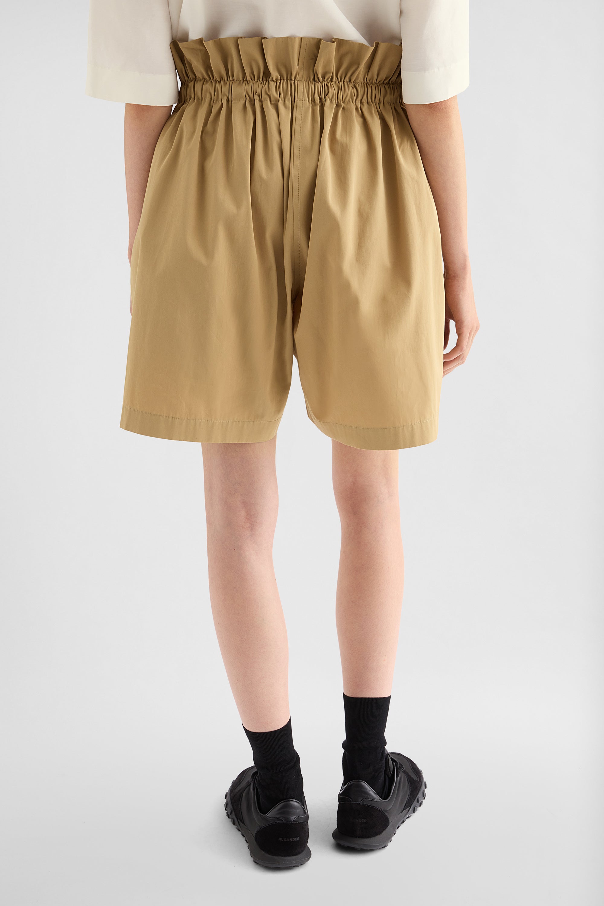 jil sander cotton poplin shorts for women
