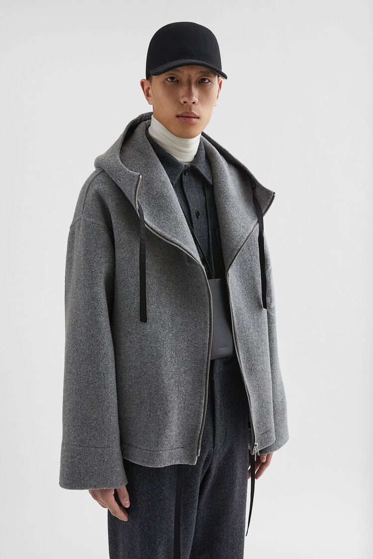 Felt Wool Hooded Blouson