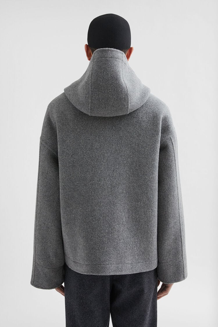Felt Wool Hooded Blouson