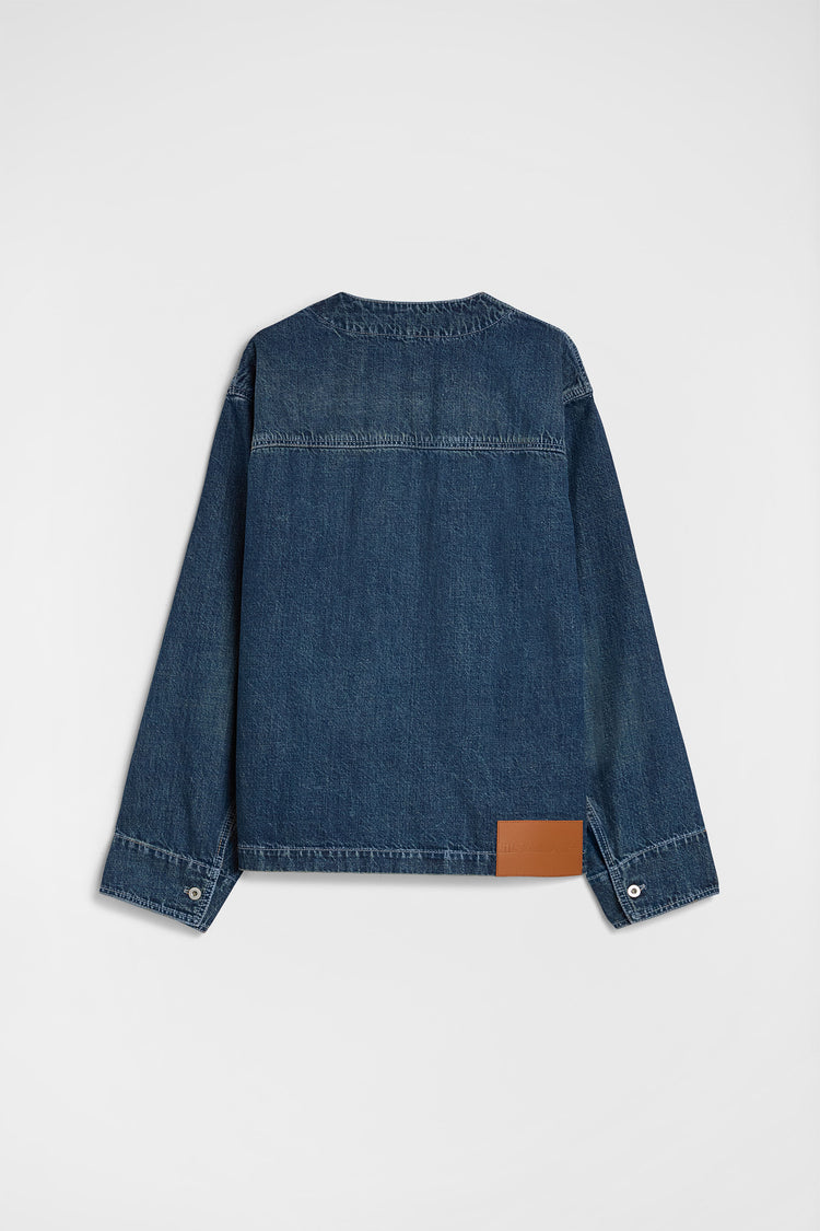 jil sander denim v-neck jacket for men