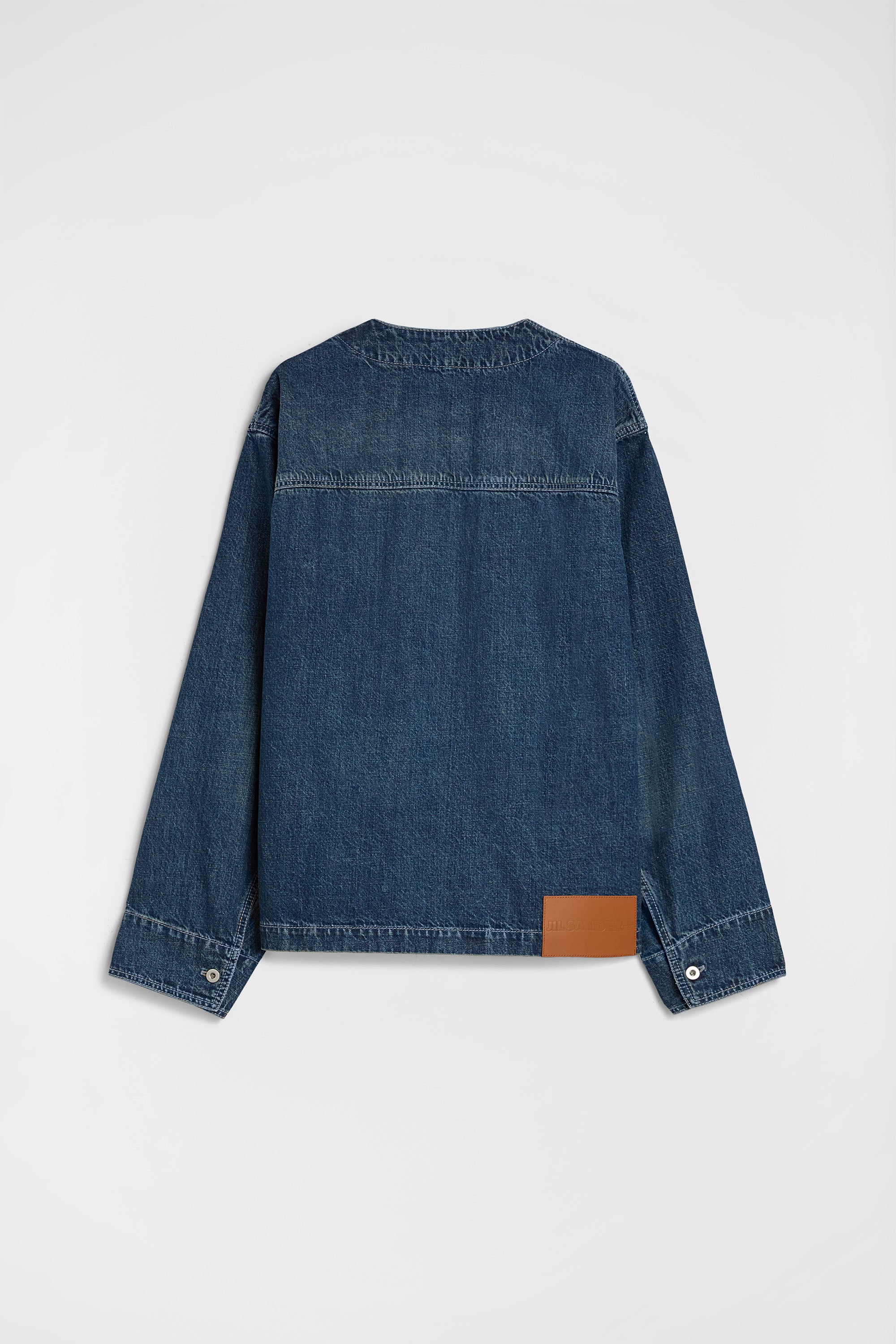 jil sander denim v-neck jacket for men
