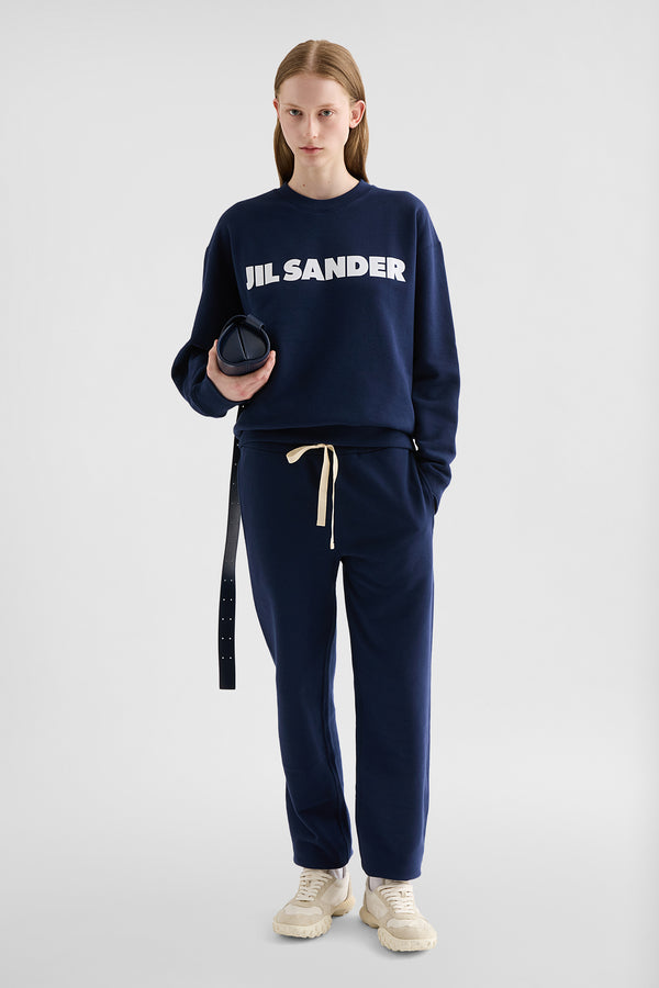 jil sander logo sweatshirt for women
