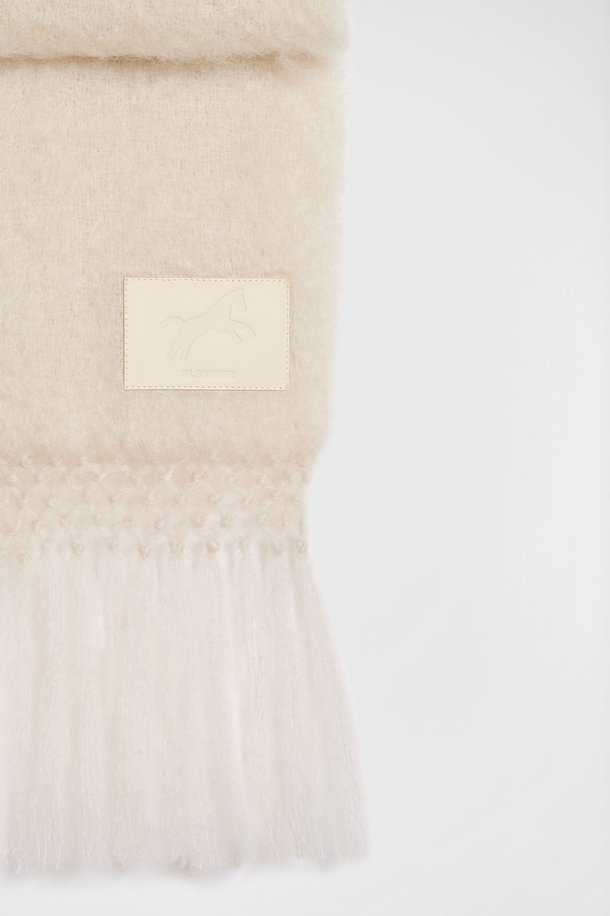 jil sander horse wool blend scarf for women