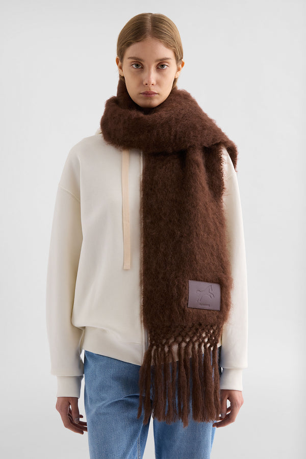 jil sander horse wool blend scarf for women