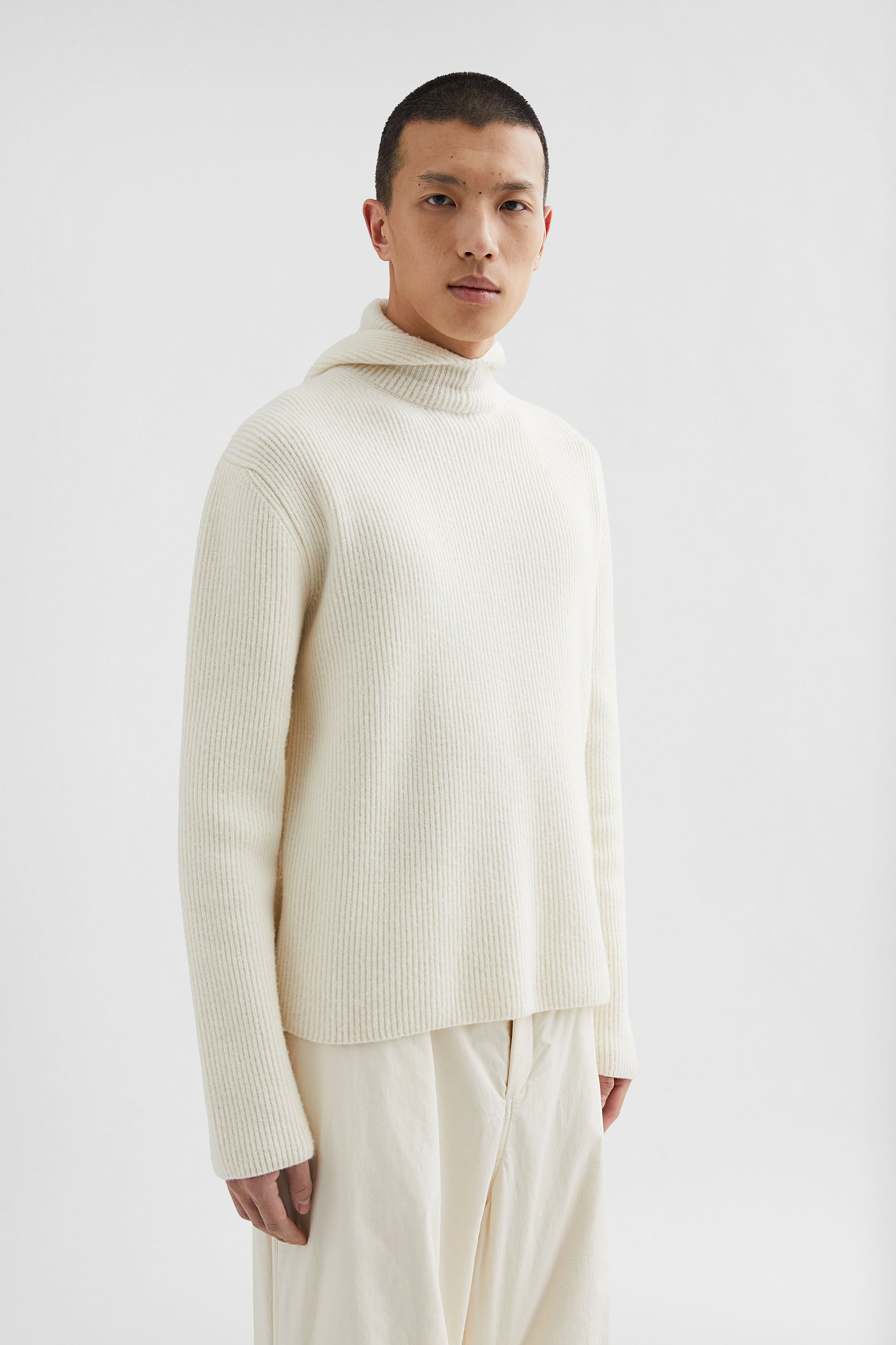 Moncler + Jil Sander Wool Hooded Sweater