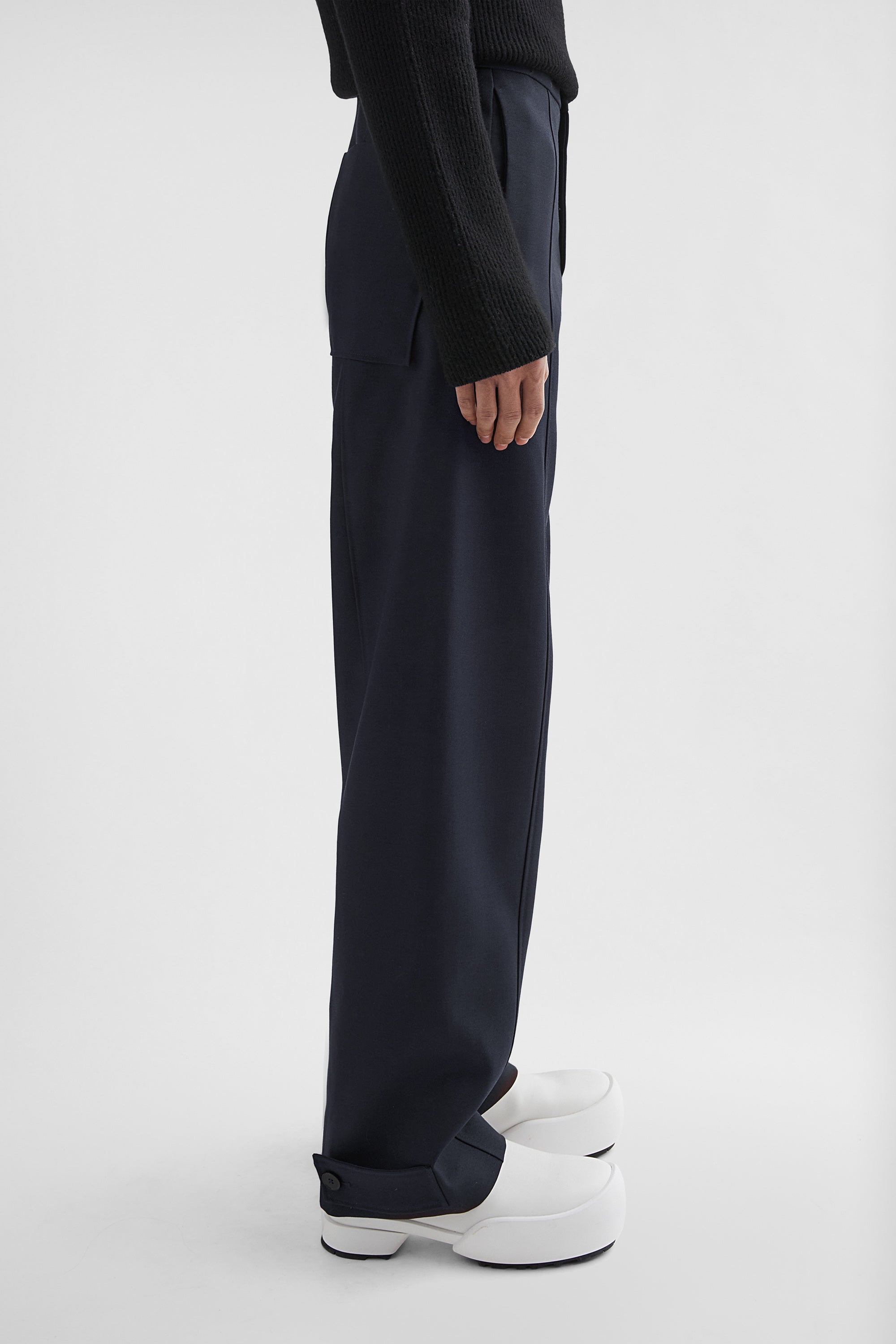Moncler + Jil Sander Wool Gabardine Tailored Trousers