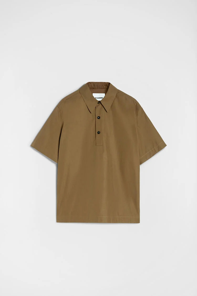 Cotton Taffeta Polo Shirt
