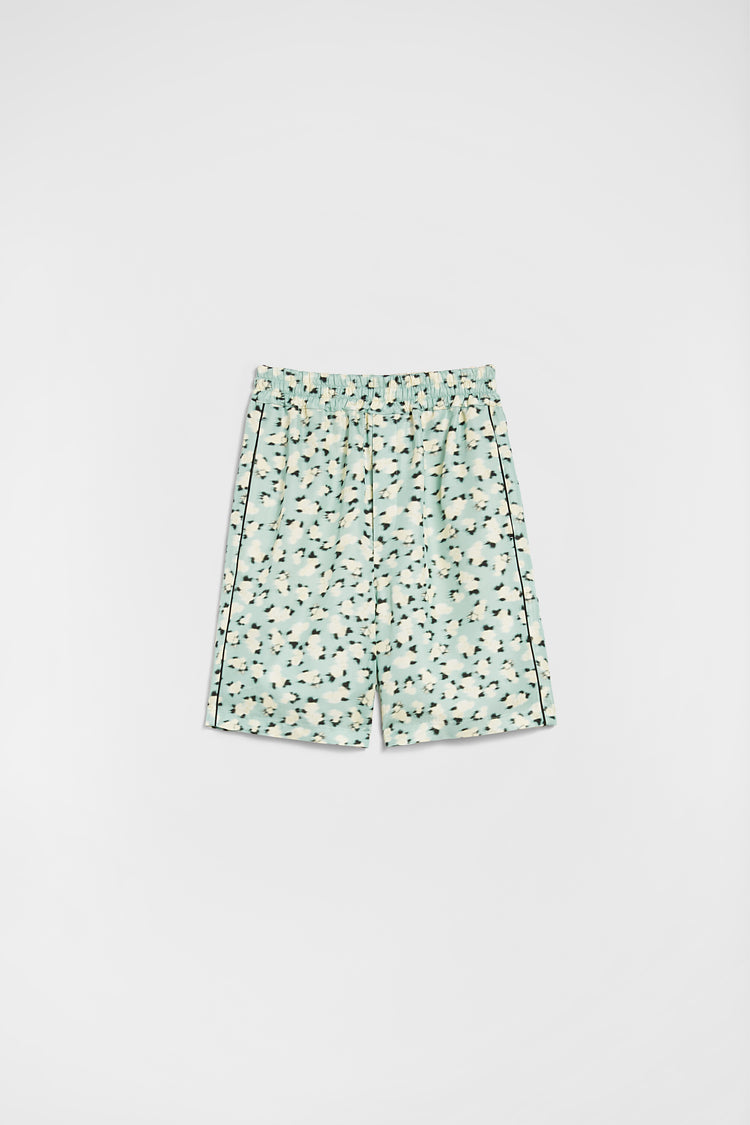jil sander fluid viscose printed shorts for men